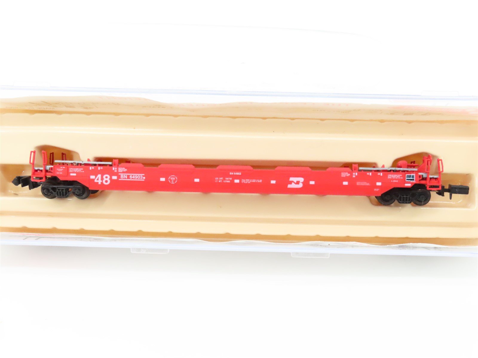 N Scale Roundhouse 8474 BN Burlington Northern Husky-Stack Car #64903