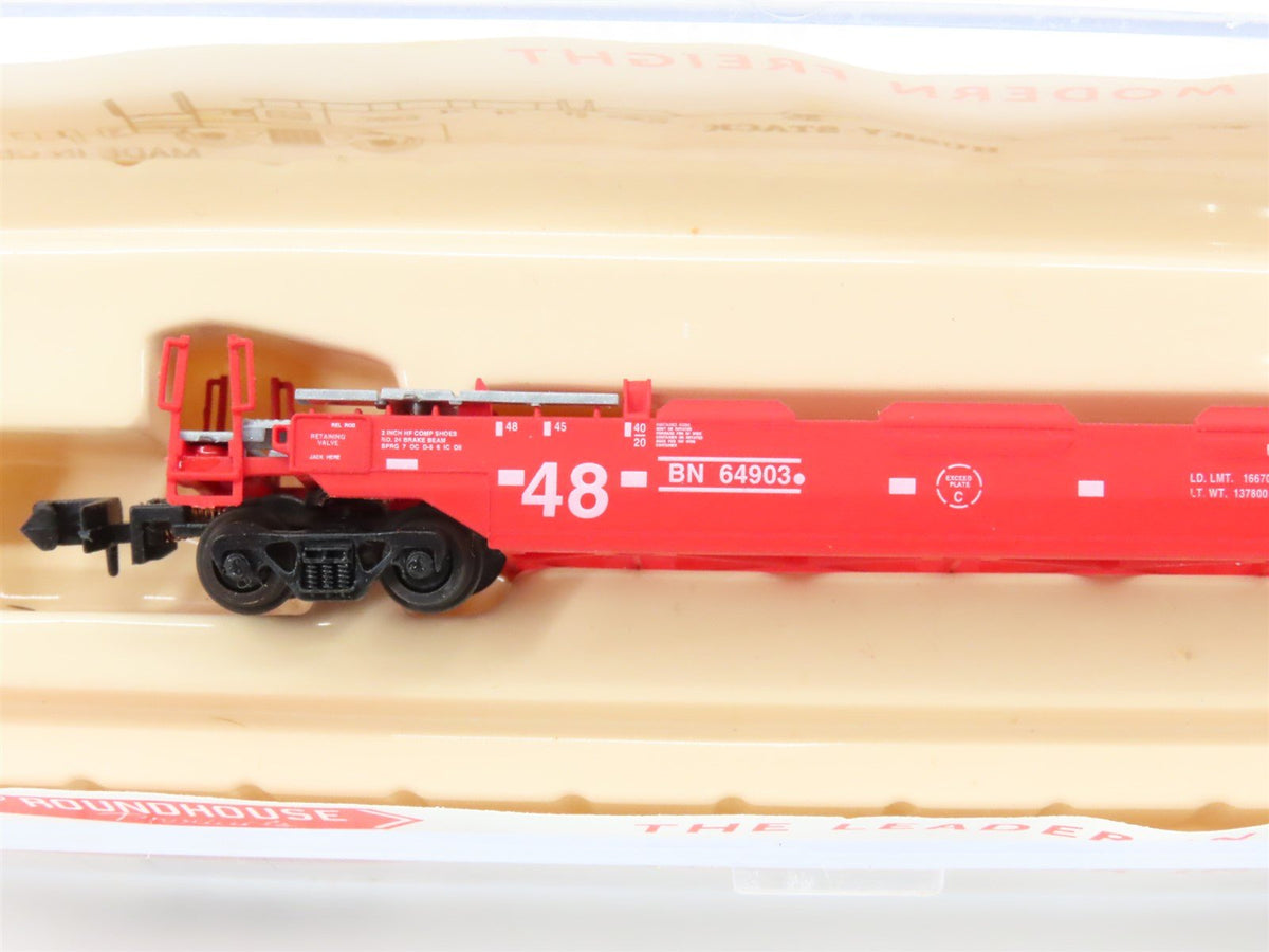 N Scale Roundhouse 8474 BN Burlington Northern Husky-Stack Car #64903