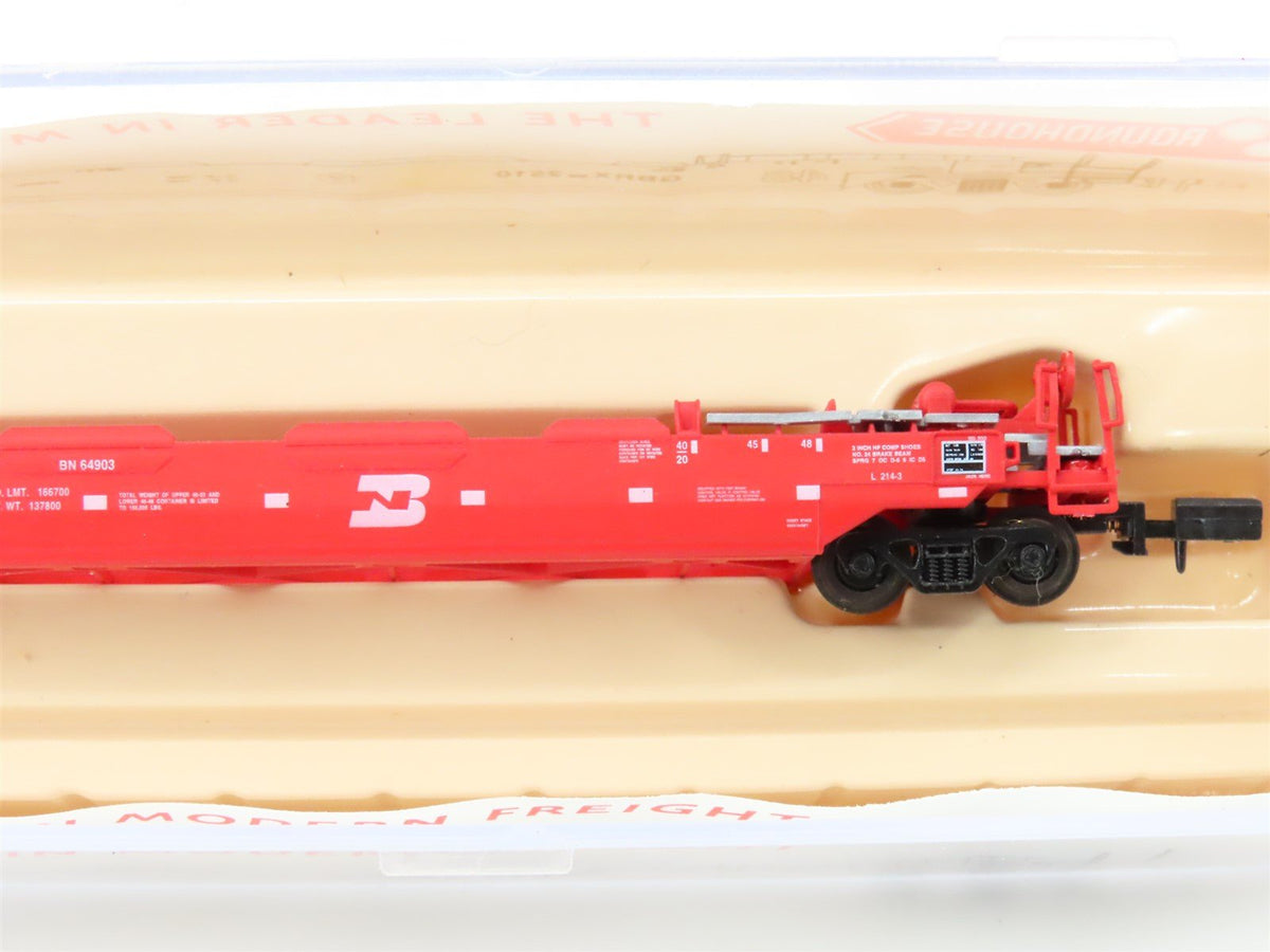 N Scale Roundhouse 8474 BN Burlington Northern Husky-Stack Car #64903