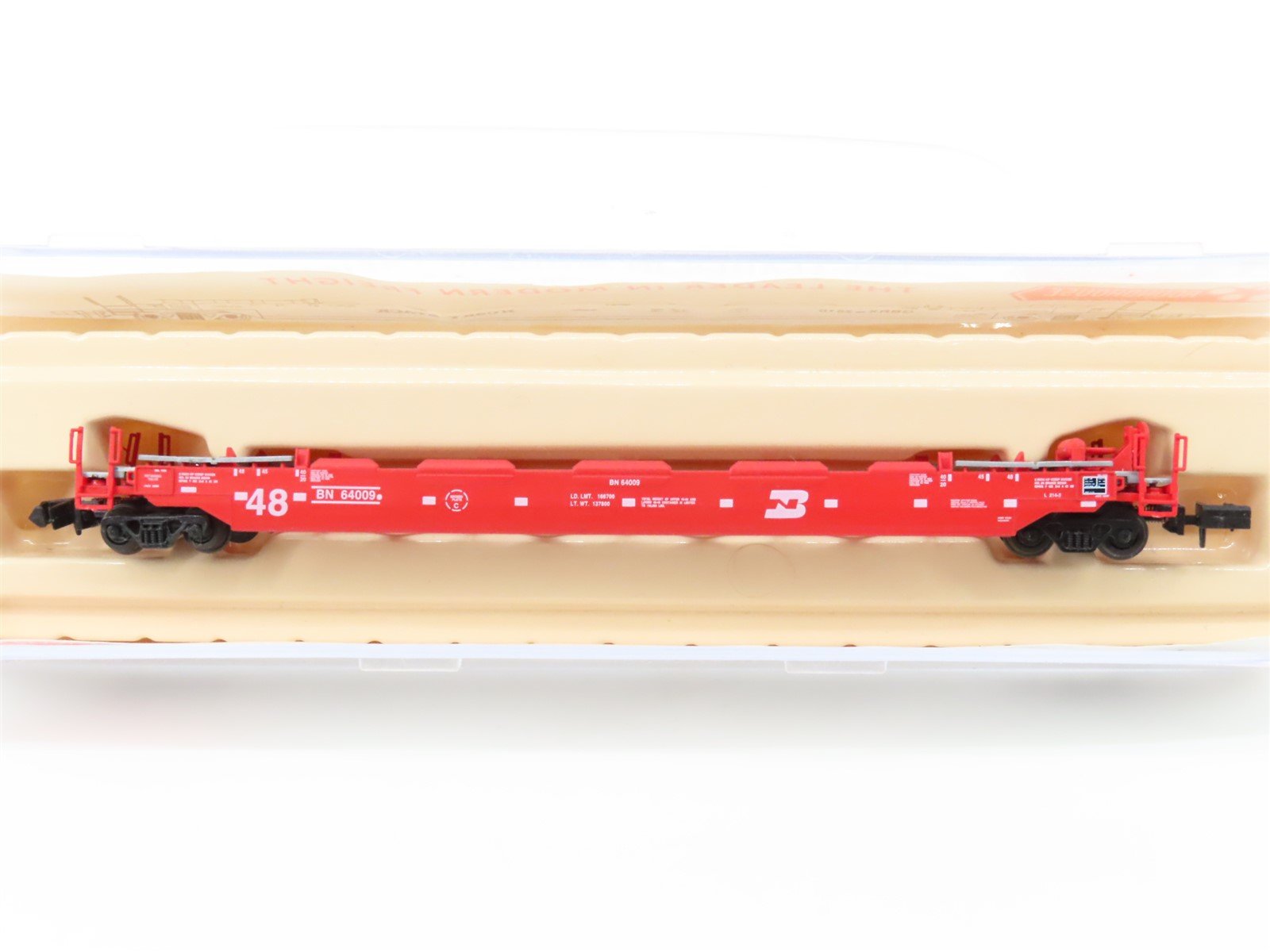 N Scale Roundhouse 8474 BN Burlington Northern Husky-Stack Car #64009