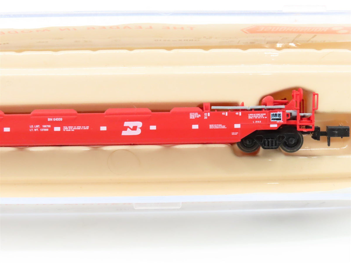 N Scale Roundhouse 8474 BN Burlington Northern Husky-Stack Car #64009