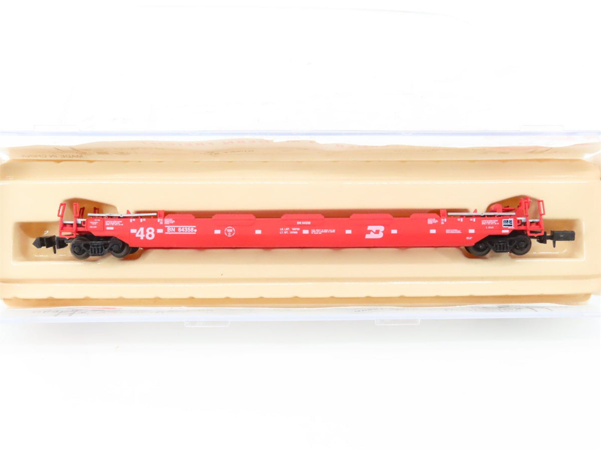 N Scale Roundhouse 8474 BN Burlington Northern Husky-Stack Car #64358