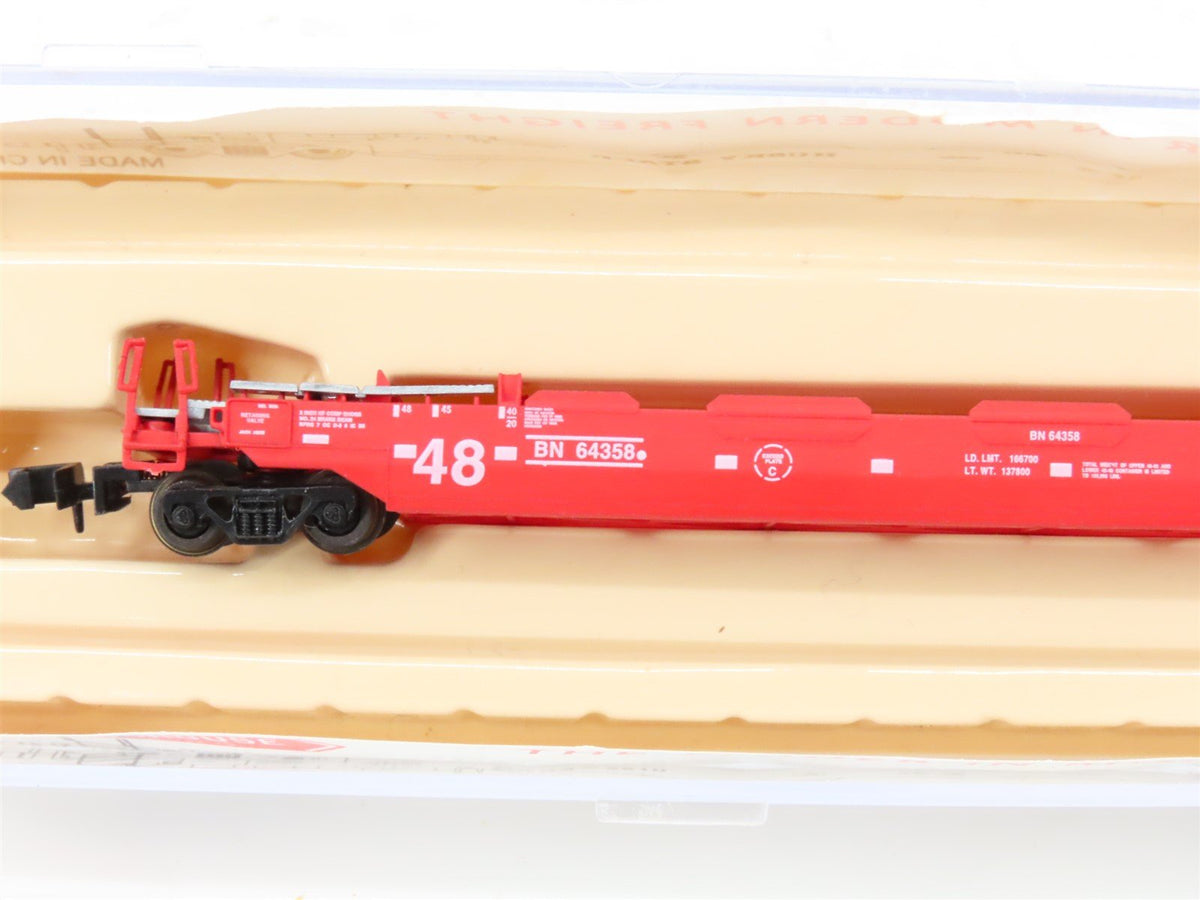 N Scale Roundhouse 8474 BN Burlington Northern Husky-Stack Car #64358