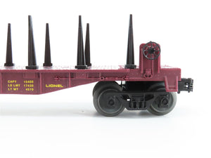 O Gauge 3-Rail Lionel 6-16373 EL Erie Lackawanna Flatcar w/ Stakes & Load 16373