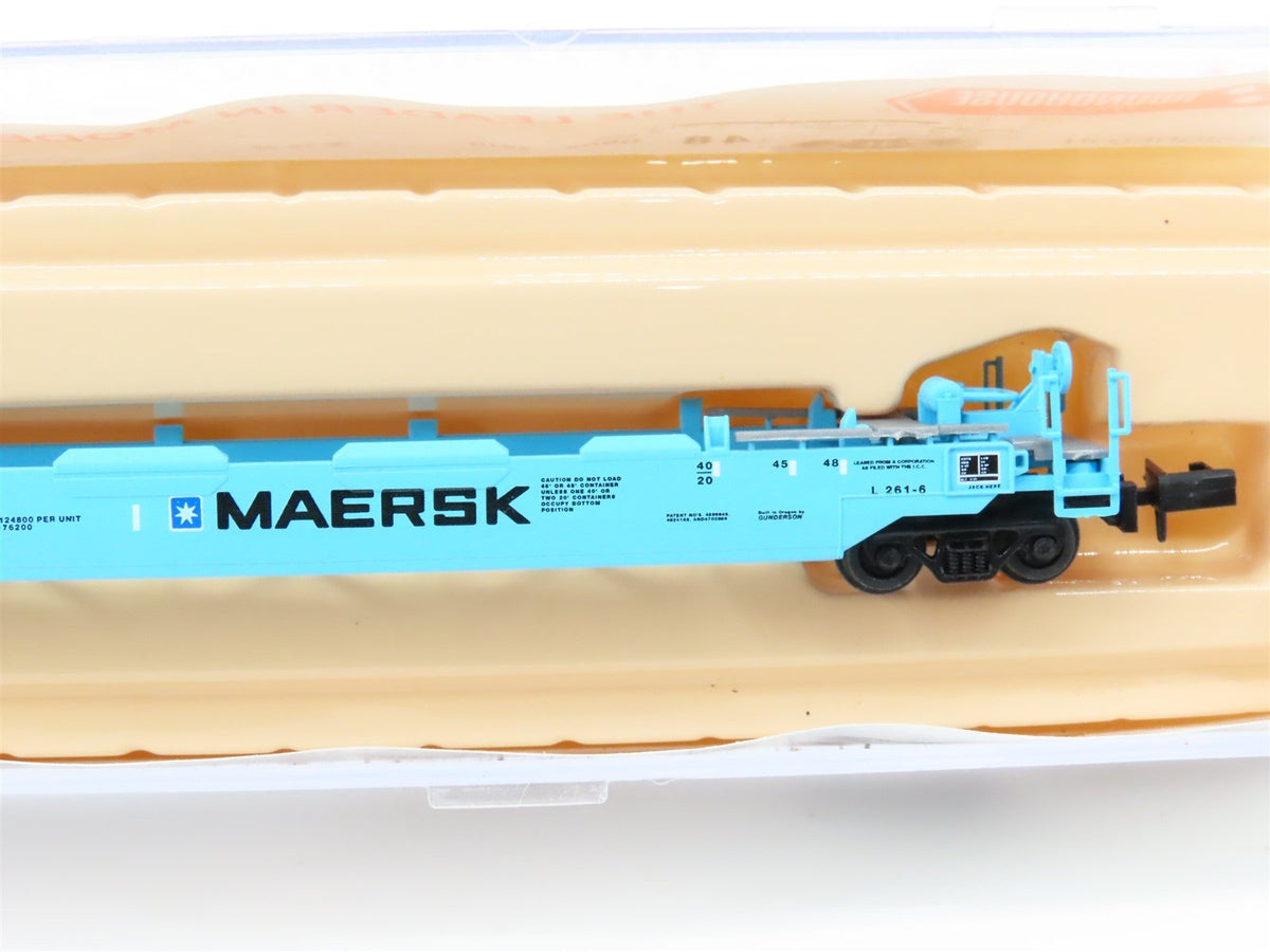 N Scale Roundhouse 8477 MAEX Maersk Husky-Stack Car #100021