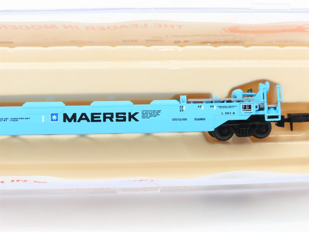 N Scale Roundhouse 8477 MAEX Maersk Husky-Stack Car #100057