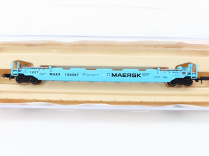 N Scale Roundhouse 8477 MAEX Maersk Husky-Stack Car #100057