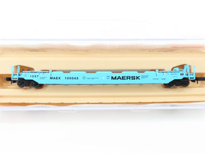 N Scale Roundhouse 8477 MAEX Maersk Husky-Stack Car #100043