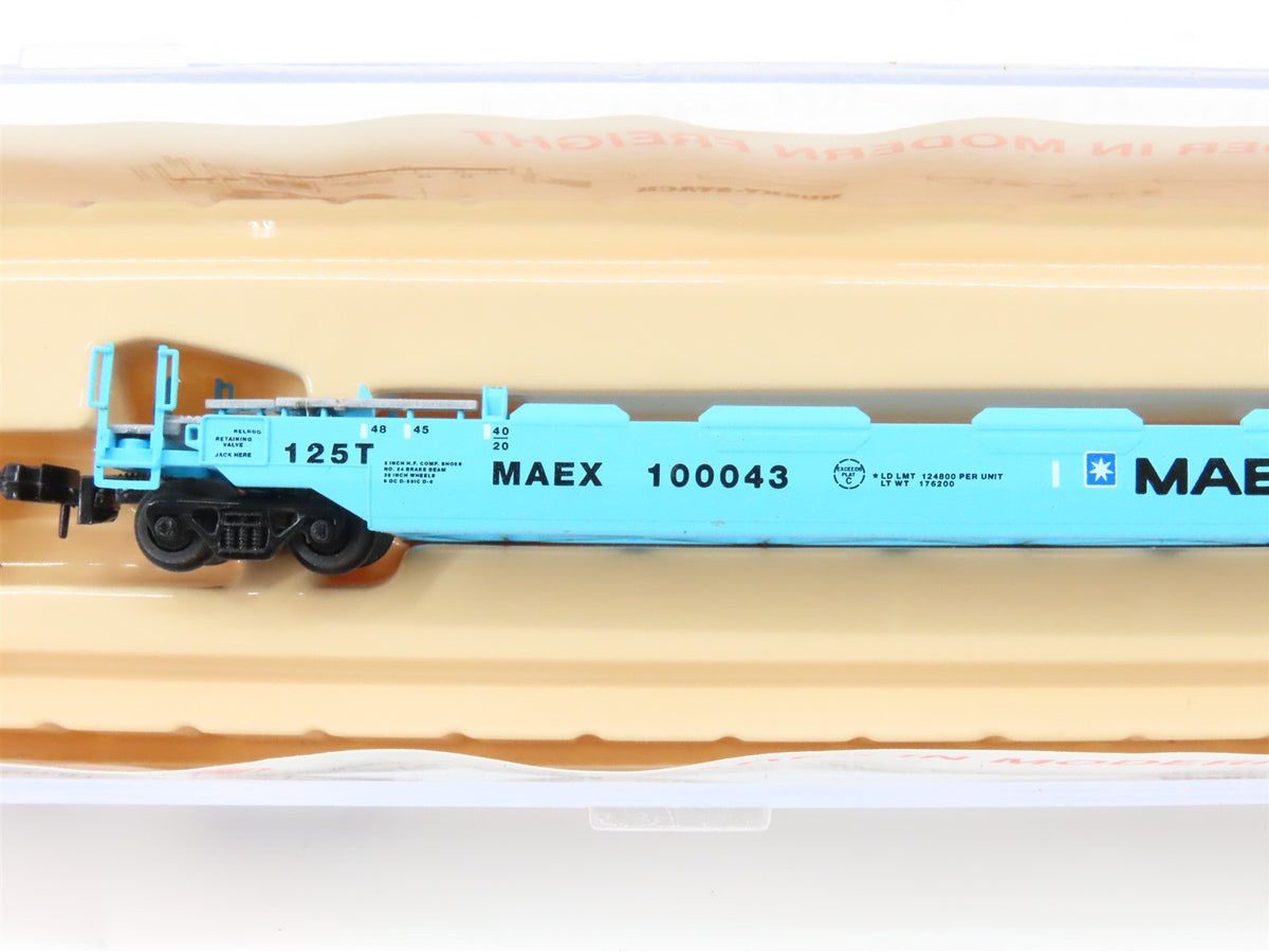 N Scale Roundhouse 8477 MAEX Maersk Husky-Stack Car #100043