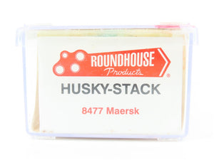 N Scale Roundhouse 8477 MAEX Maersk Husky-Stack Car #100043