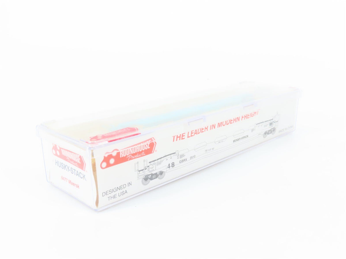 N Scale Roundhouse 8477 MAEX Maersk Husky-Stack Car #100043