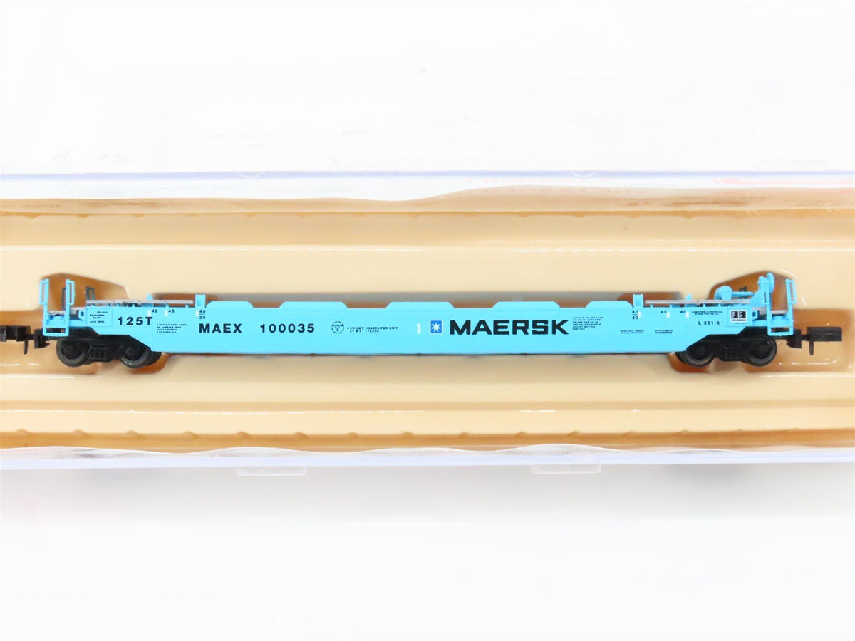 N Scale Roundhouse 8477 MAEX Maersk Husky-Stack Car #100035