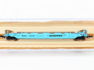 N Scale Roundhouse 8477 MAEX Maersk Husky-Stack Car #100035