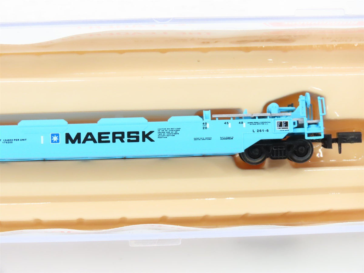 N Scale Roundhouse 8477 MAEX Maersk Husky-Stack Car #100035