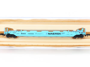 N Scale Roundhouse 8477 MAEX Maersk Husky-Stack Car #100060