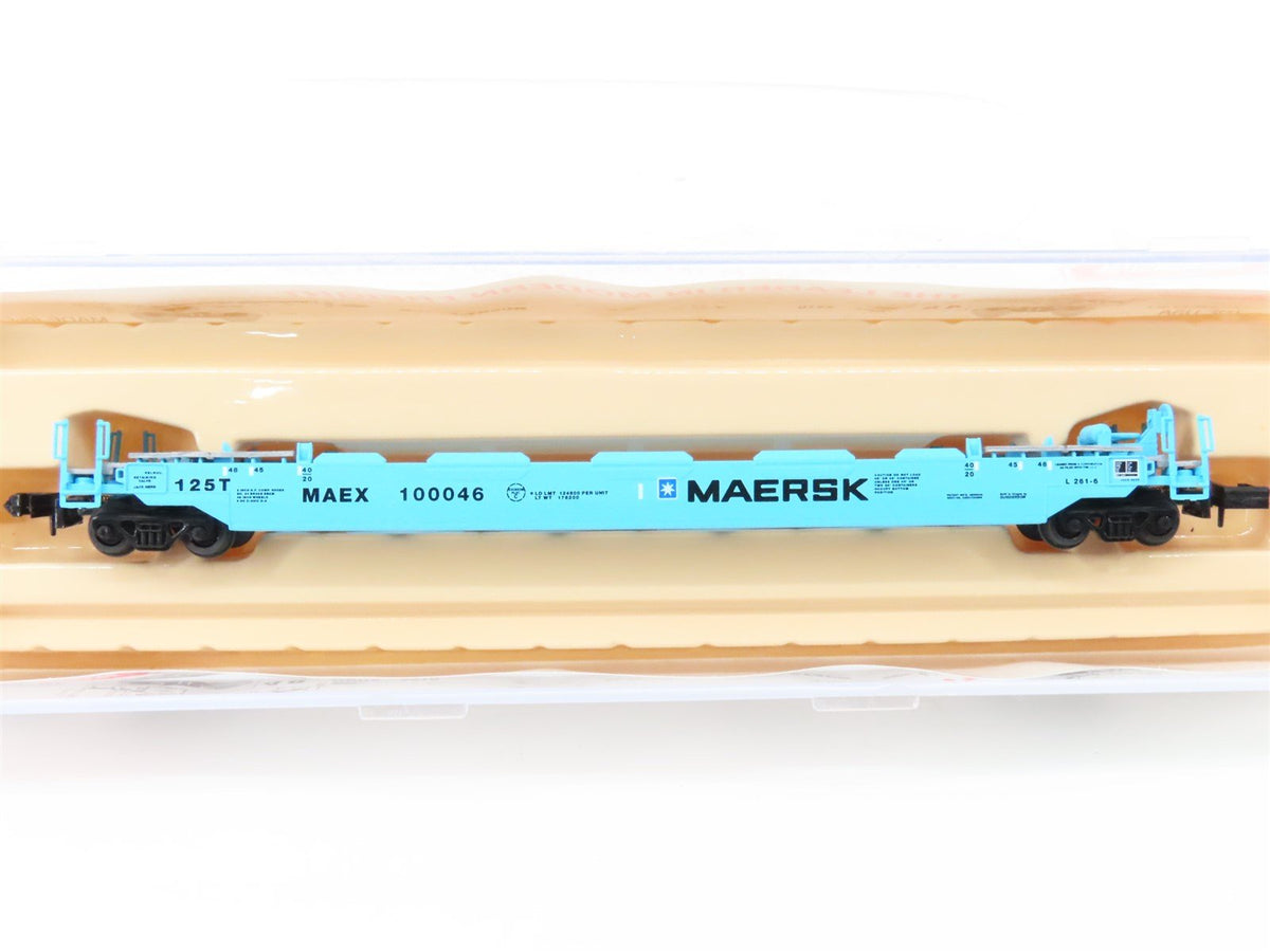 N Scale Roundhouse 8477 MAEX Maersk Husky-Stack Car #100046