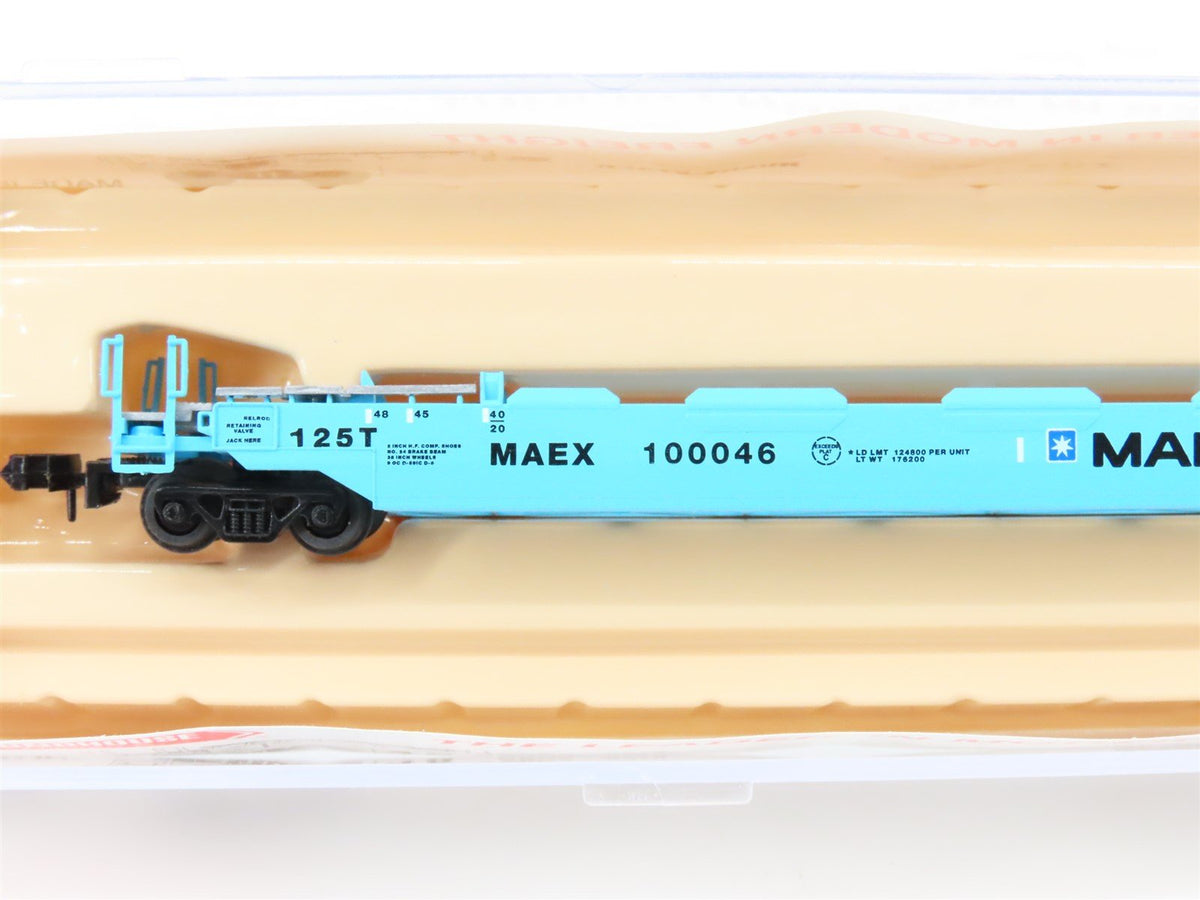 N Scale Roundhouse 8477 MAEX Maersk Husky-Stack Car #100046