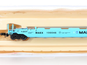 N Scale Roundhouse 8477 MAEX Maersk Husky-Stack Car #100046