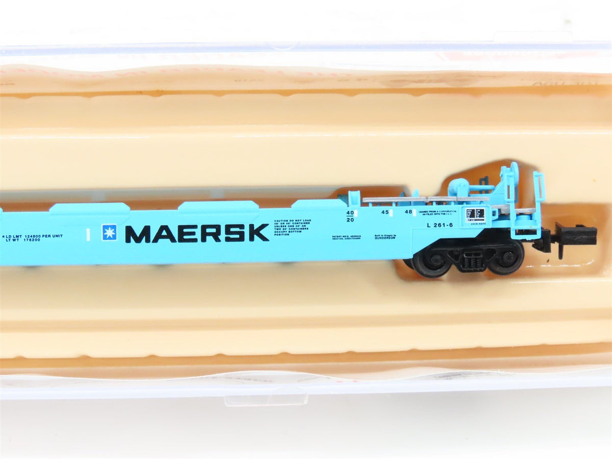 N Scale Roundhouse 8477 MAEX Maersk Husky-Stack Car #100046