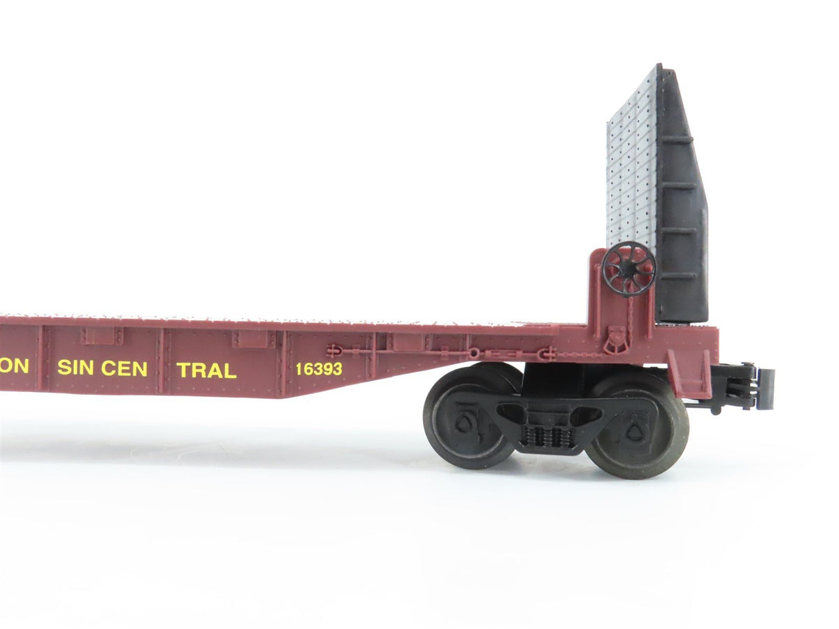 O Gauge 3-Rail Lionel 6-16393 WC Wisconsin Central Flatcar with Bulkheads 16393