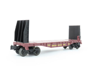 O Gauge 3-Rail Lionel 6-16393 WC Wisconsin Central Flatcar with Bulkheads 16393