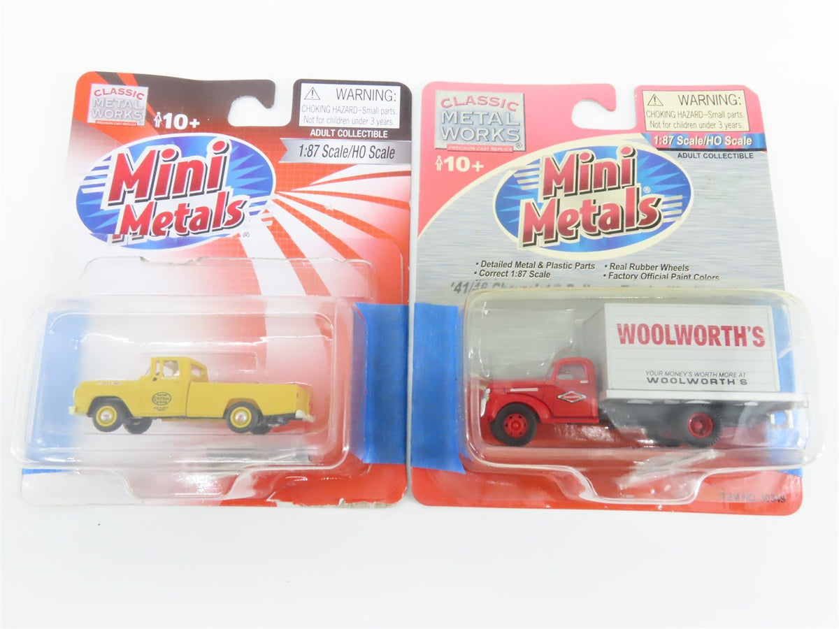 Lot of 8 HO Scale Mini Metals NYC/Woolworths Plymouth/Dodge Cars and Trucks
