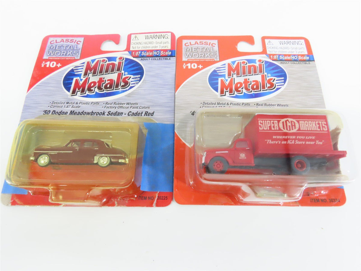 Lot of 8 HO Scale Mini Metals NYC/Woolworths Plymouth/Dodge Cars and Trucks