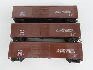 Lot of 3 HO Scale Bowser MRS Manufacturers Railway 50' Boxcars