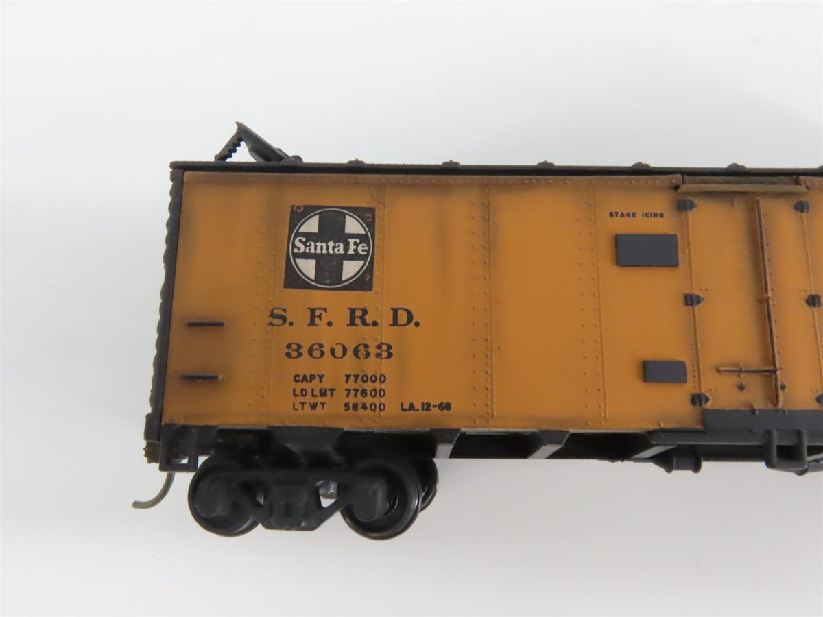 Lot of 6 HO SFRD Santa Fe &quot;Chief&quot;, &quot;Grand Canyon&quot;, &quot;Map&quot; Reefer Cars WEATHERED