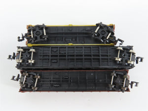 LOT of 12 N Model Power/AHM/Arnold MILW/ATSF/CBQ Caboose, Hopper, & Boxcars