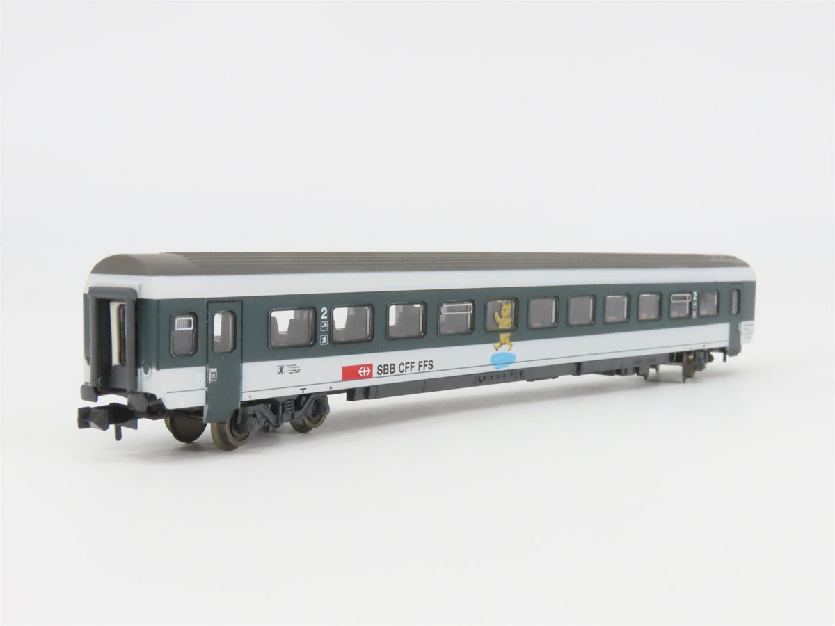 N Scale Roco 24337 SBB CFF FFS Bear Logo 2nd Class Coach Passenger #84-73004
