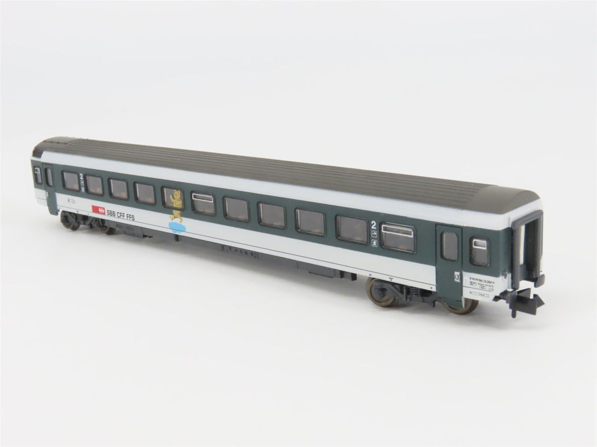 N Scale Roco 24337 SBB CFF FFS Bear Logo 2nd Class Coach Passenger #84-73004