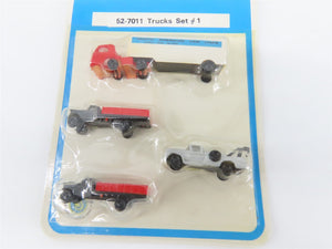 LOT of 10+ N Scale Kato/Tomix Car, Trucks, People Figures & Sign Packs