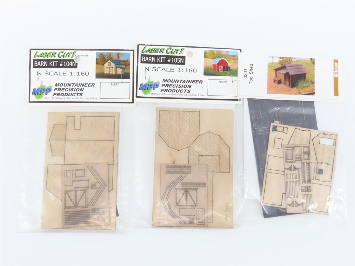LOT of 10+ N Laser Cut MPP Wood Structures, Buildings, &amp; Scenery Detail Kits