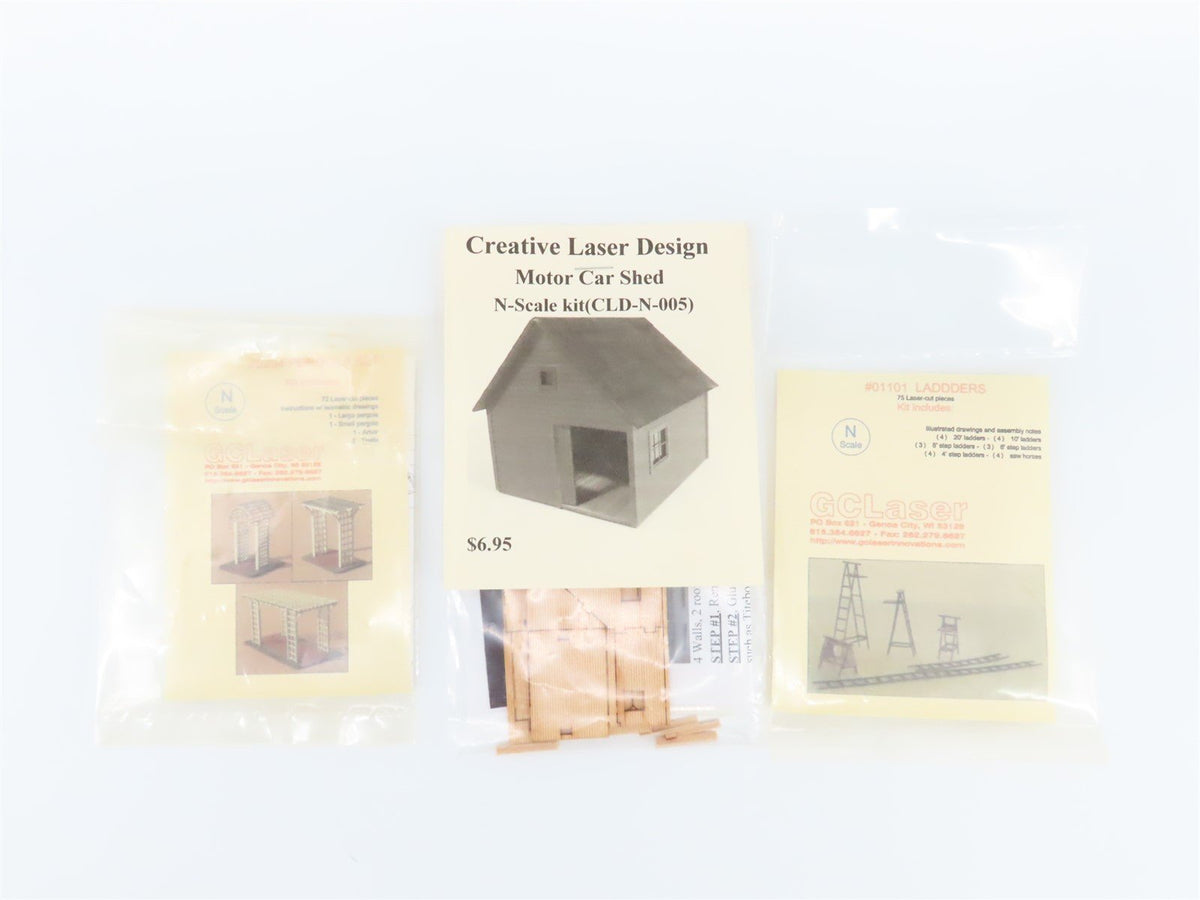 LOT of 10+ N Laser Cut MPP Wood Structures, Buildings, &amp; Scenery Detail Kits