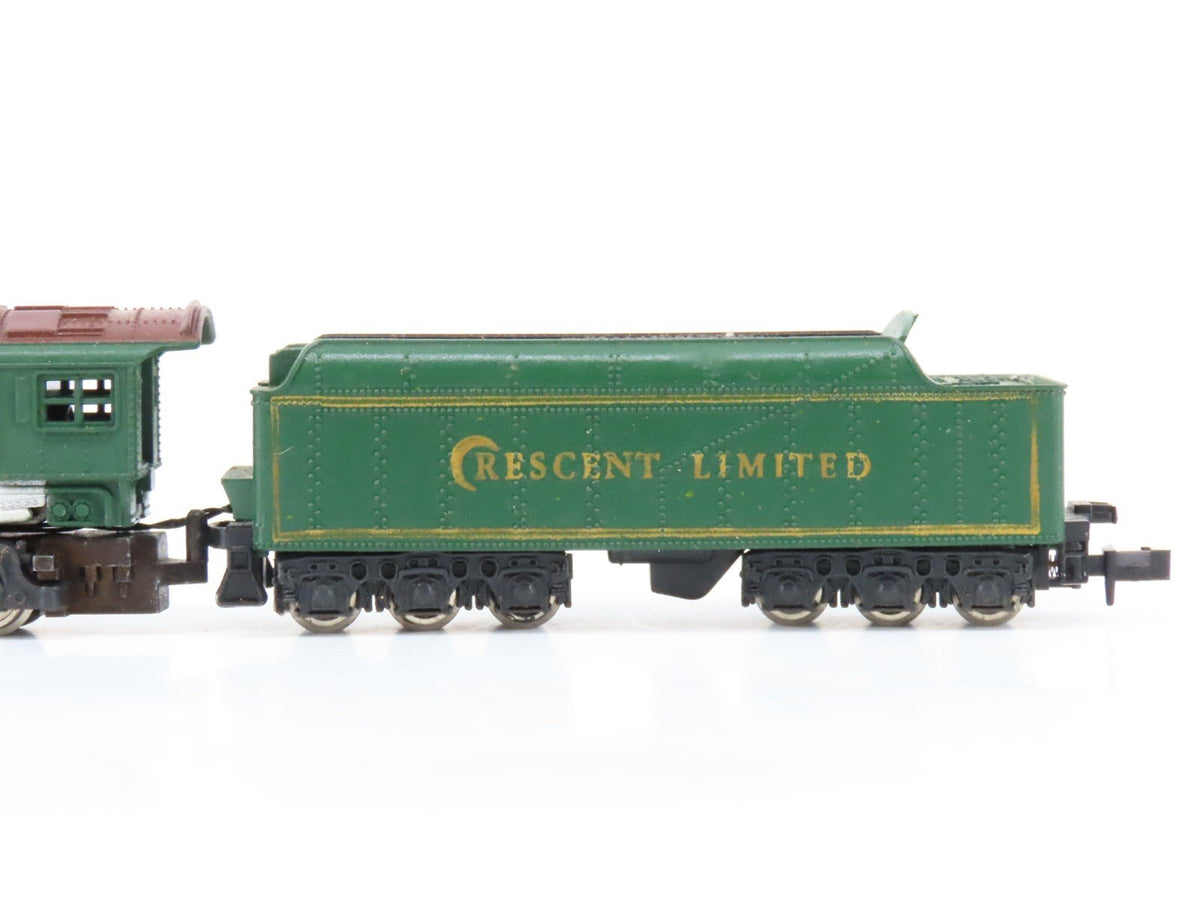 N Scale Con-Cor Crescent Limited 4-6-4 Steam Loco w/ 4 Passenger Cars