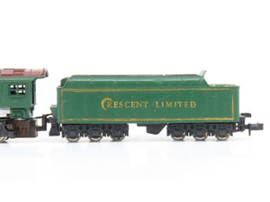 N Scale Con-Cor Crescent Limited 4-6-4 Steam Loco w/ 4 Passenger Cars