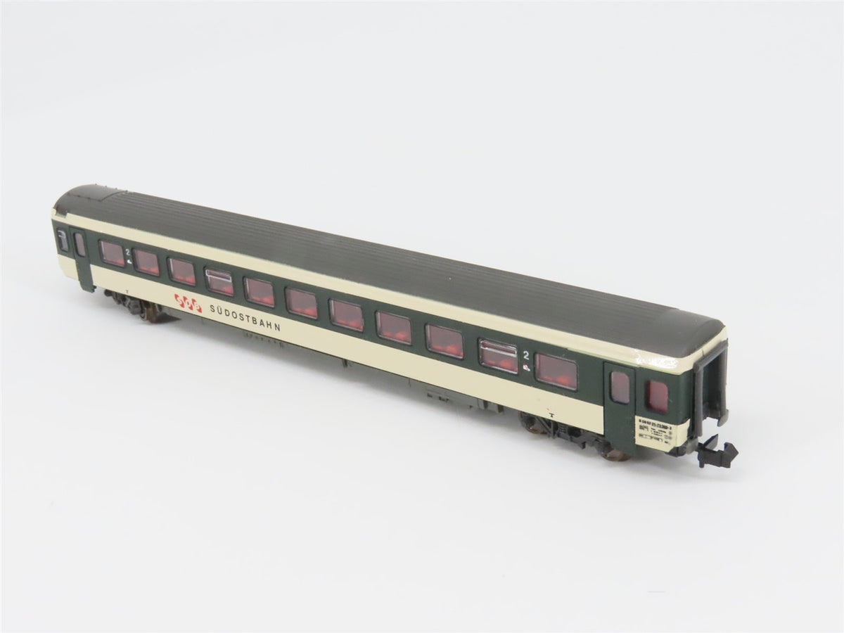 N Scale Roco SOB Südostbahn 2nd Class Coach Passenger Car - Custom