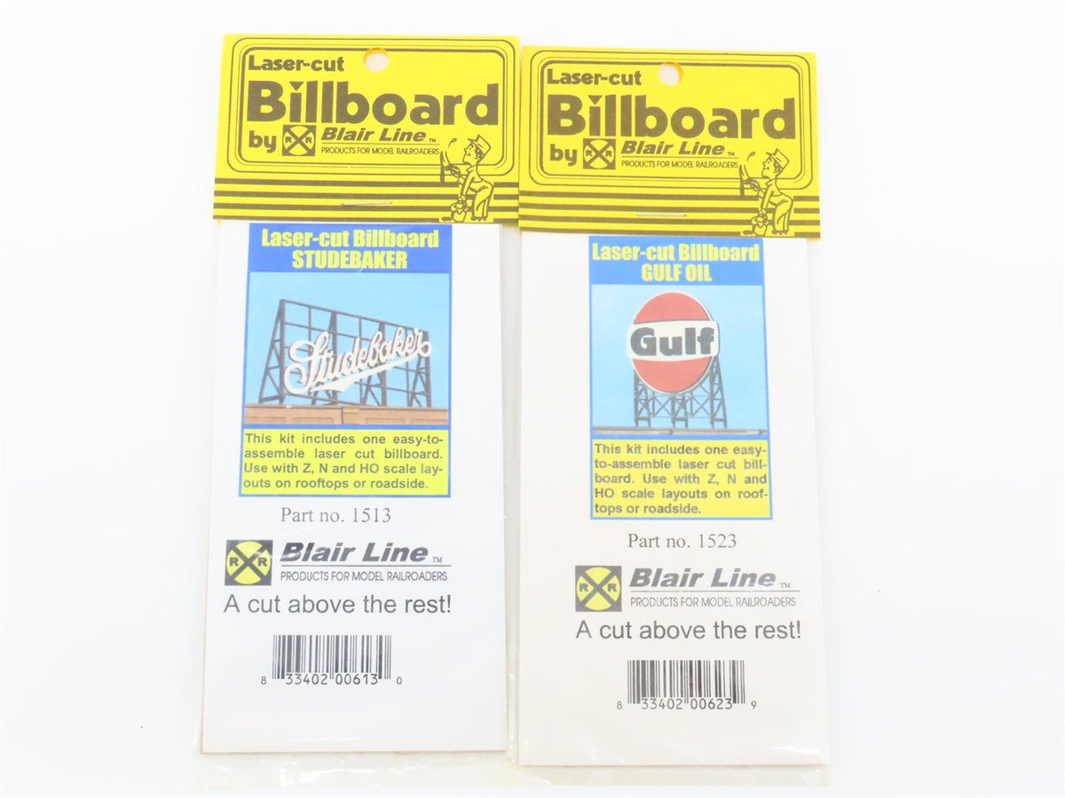 LOT of 9 N Scale Blair Line Buildings, &amp; Billboard Wood Kits