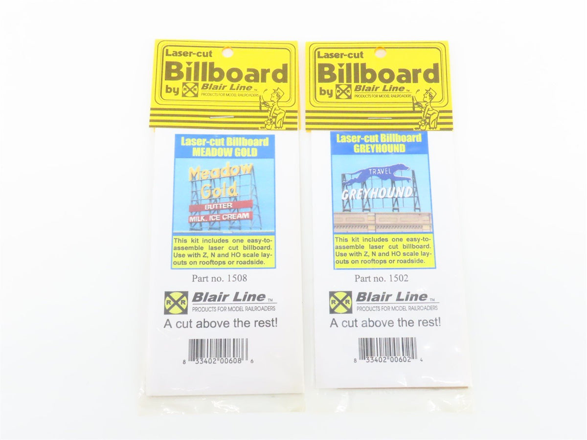 LOT of 9 N Scale Blair Line Buildings, &amp; Billboard Wood Kits