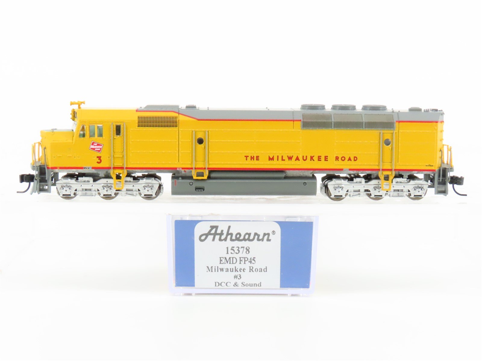 N Scale Athearn 15378 MILW Milwaukee Road FP45 Diesel Loco #3 w/ DCC & Sound
