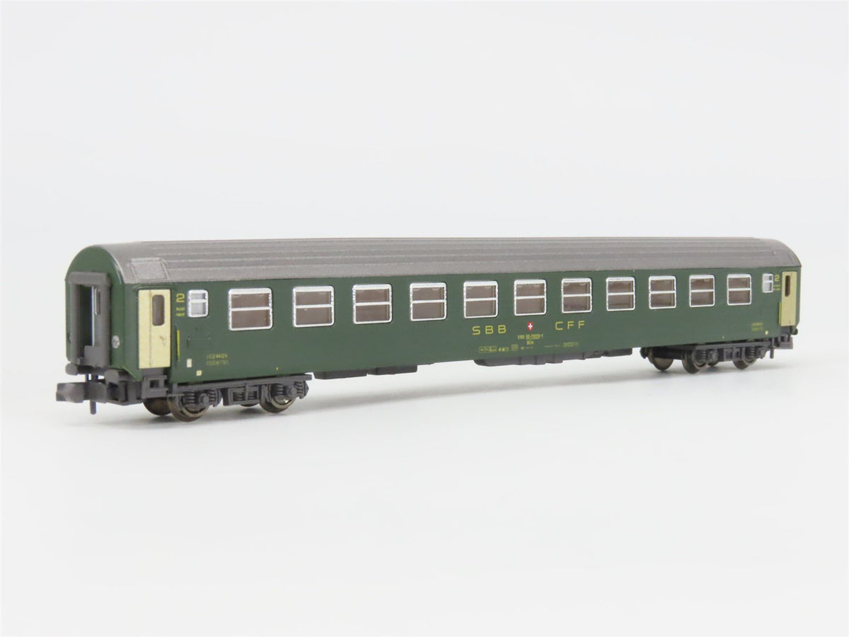 N Scale Hobbytrain 20015 SBB CFF Swiss Railway 2nd Class Coach Passenger 5070029