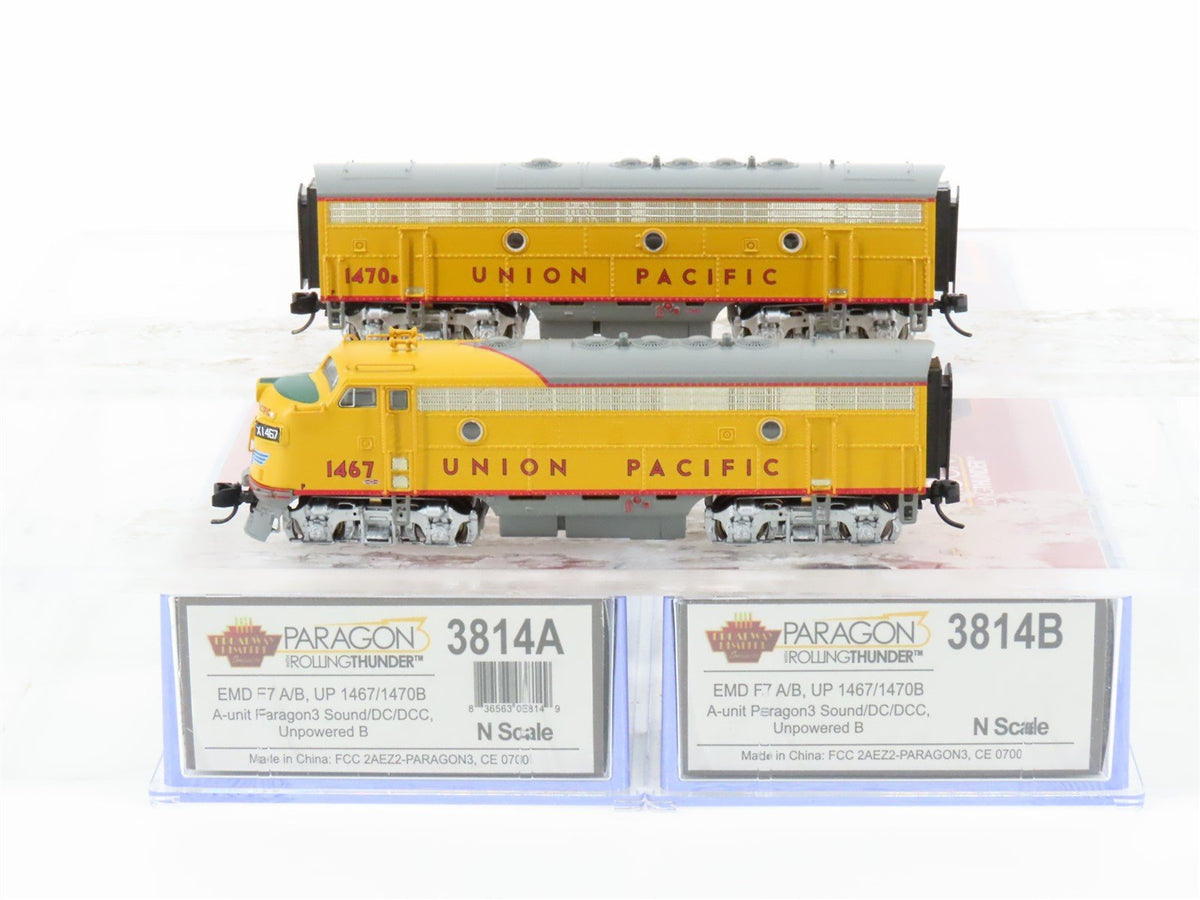 N Scale Broadway Limited BLI 3814 UP F7 A/B Diesel Loco Set w/ DCC &amp; Sound