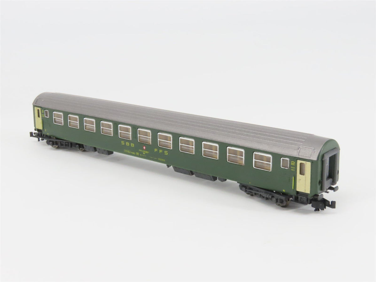 N Scale Hobbytrain 20017 SBB CFF Swiss Railway 2nd Class Coach Passenger 2170132