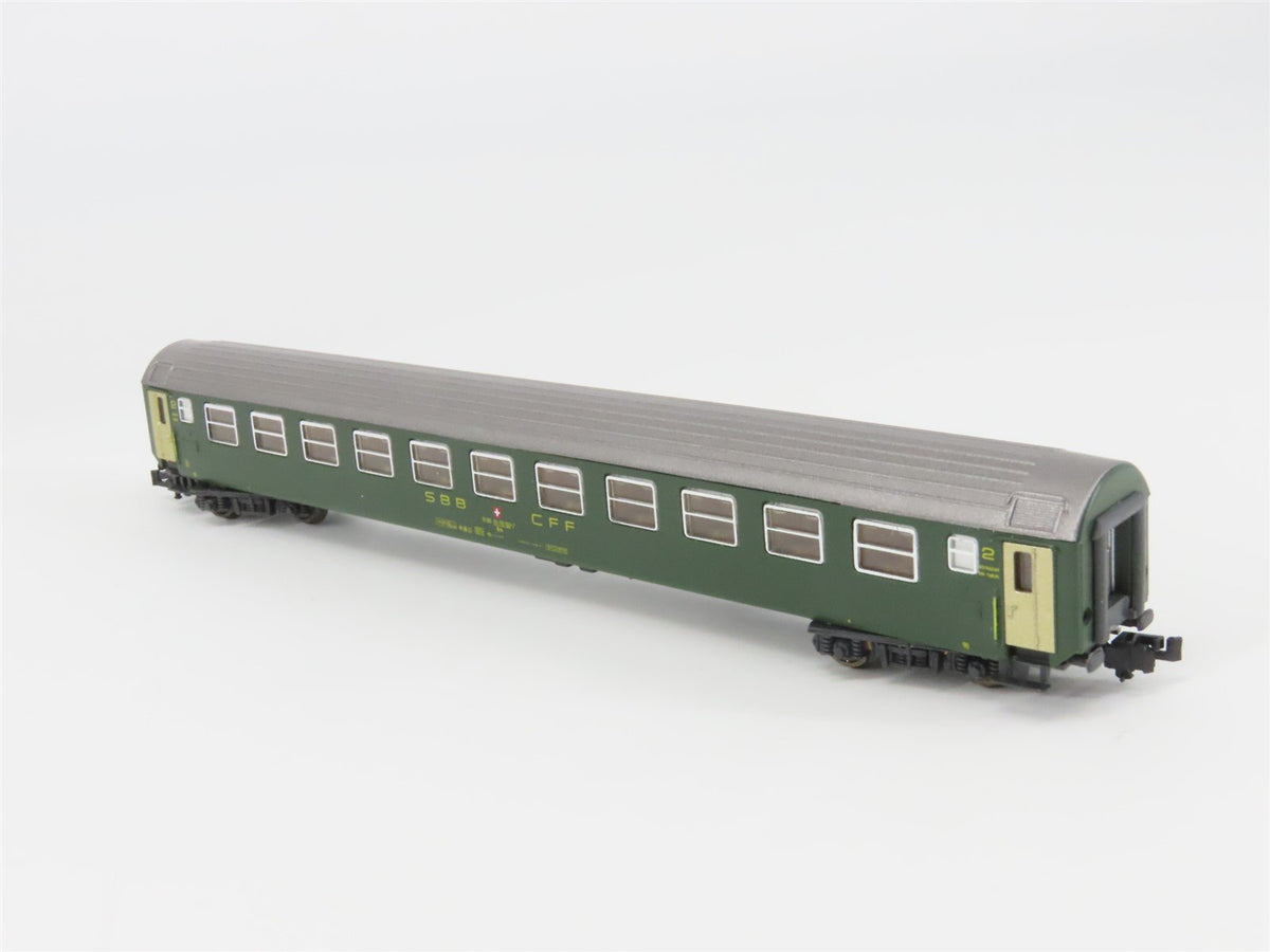 N Scale Hobbytrain 20017 SBB CFF Swiss Railway 2nd Class Coach Passenger 2170132