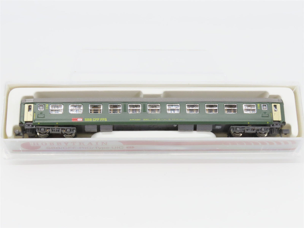 N Scale Hobbytrain 20003 SBB CFF FFS 2nd Class Coach Passenger #21-70132