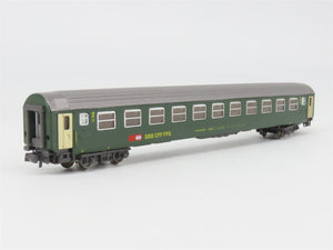N Scale Hobbytrain 20003 SBB CFF FFS 2nd Class Coach Passenger #21-70132