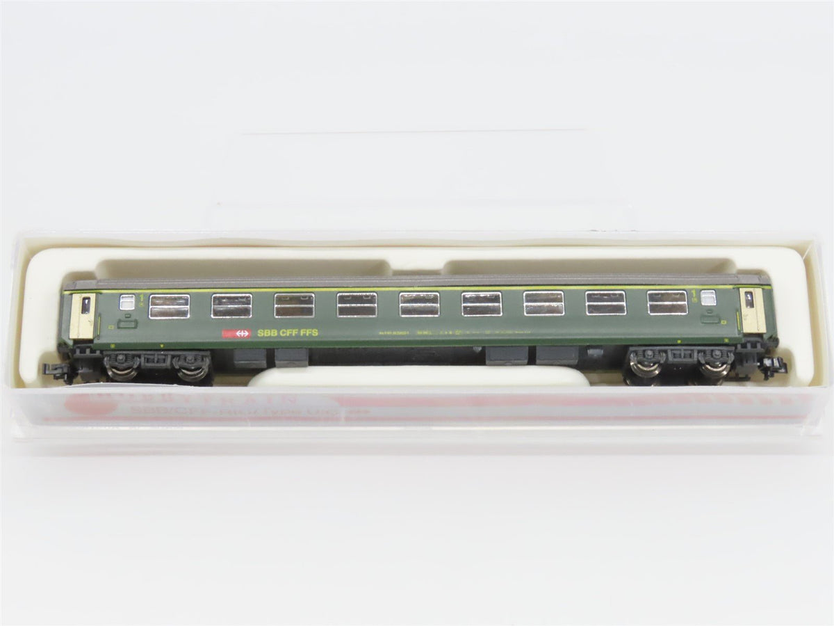 N Scale Hobbytrain 20001 SBB CFF FFS 1st Class Coach Passenger #19-70032