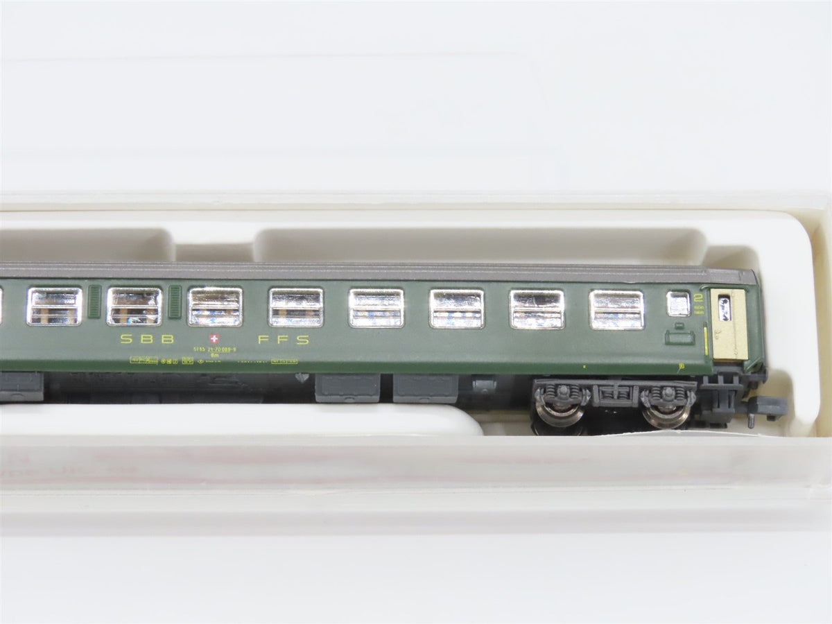 N Scale Hobbytrain 20013 SBB CFF FFS 2nd Class Coach Passenger #21-70089