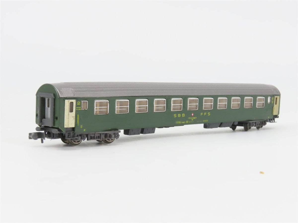 N Scale Hobbytrain 20013 SBB CFF FFS 2nd Class Coach Passenger #21-70089